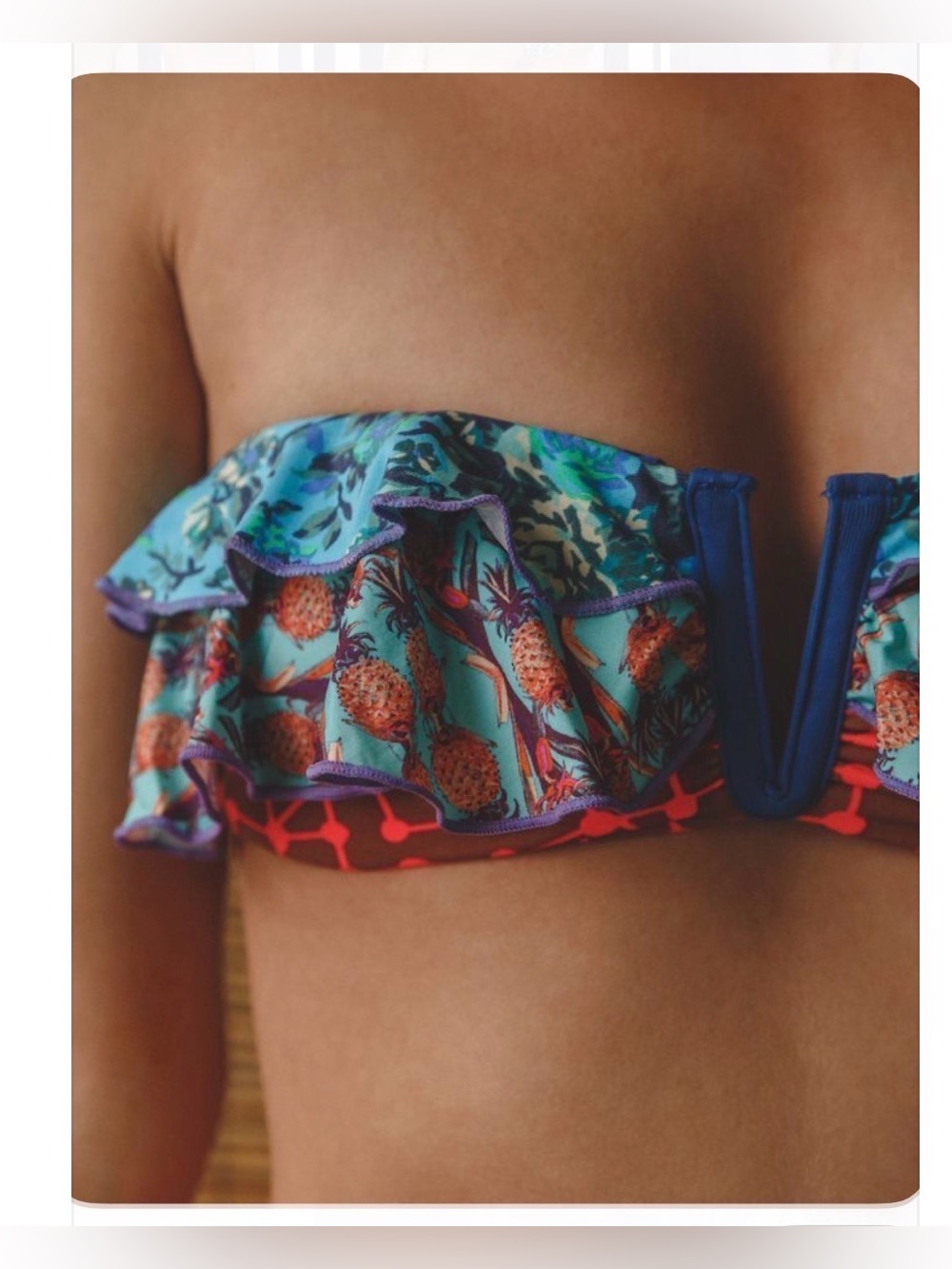 🐴(TOP) Maaji Blooming Champion Reversible Bikini Top- Small.